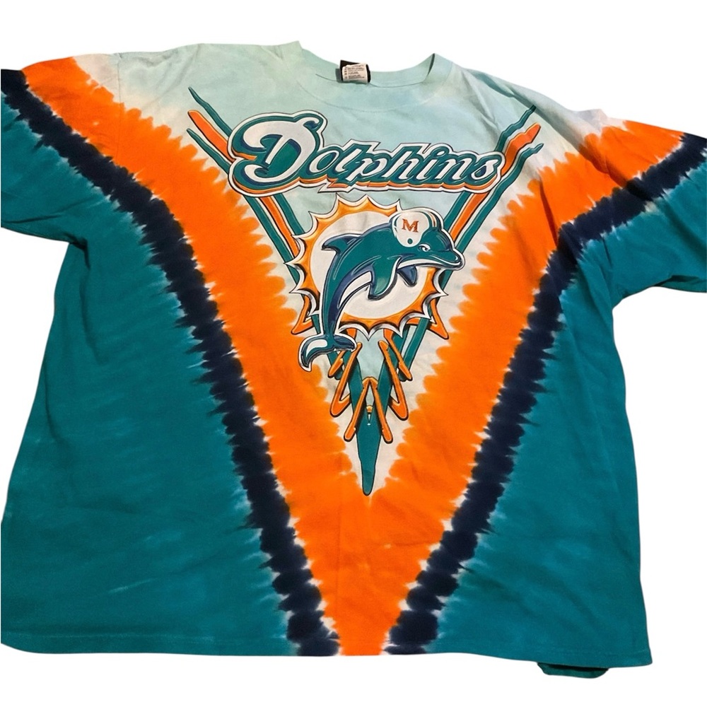 NFL Team Apparel vintage‎ Miami dolphins tie dye preshrunk 100% cotton
